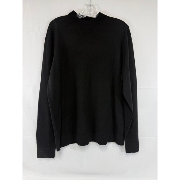 Murano Men’s Sweater Black Size XL NWT 100% Extra Fine Wool - Picture 1 of 4